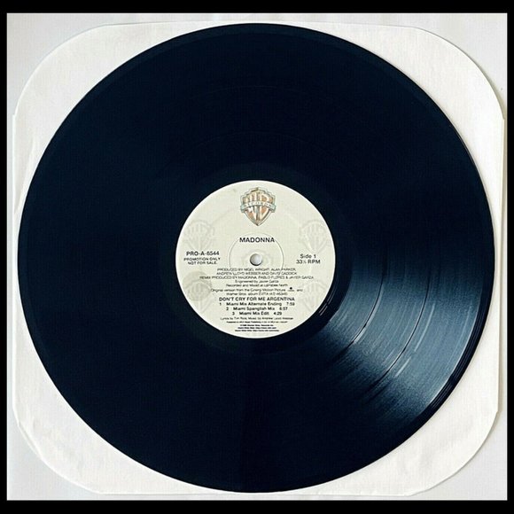 MADONNA ~ DON'T CRY FOR ME ARGENTINA Mixes  12" PROMO RECORD 1996 USA Ed. 26Yrs! - Picture 1 of 4